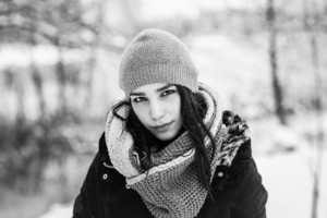 portrait im schnee fotograf rostock